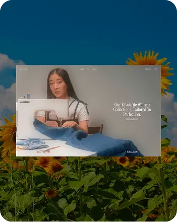 Playground item: Website design of an hero section